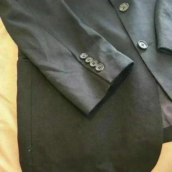 Hugo Boss 38 S Black Wool Einstein Sigma USA Luxury Designer Suit Jacket #090 - Picture 3 of 12